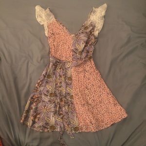 ASOS/Sisters of the Tribe Mixed Print Dress